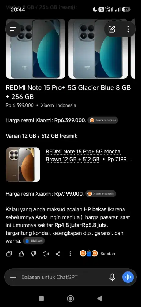 Dijual Xiaomi Redmi Note 15 Pro+ 5G 12GB/512GB