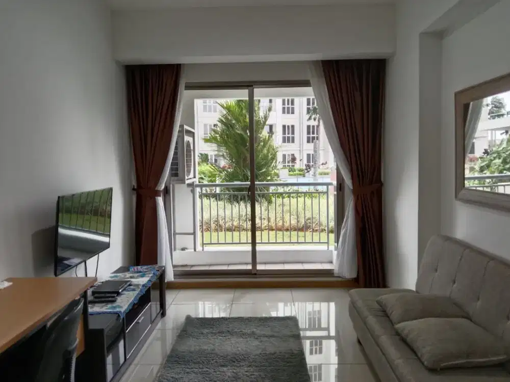 DIJUAL APARTMENT 3BR FULL FURNISHED VIEW SWIMING POOL DI M-TOWN SIGNATURE GADING SERPONG