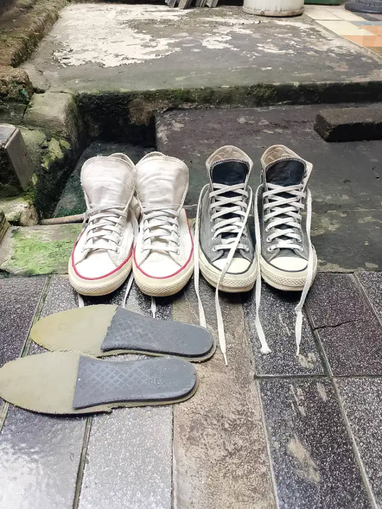 Converse 70s high BW & Parchment