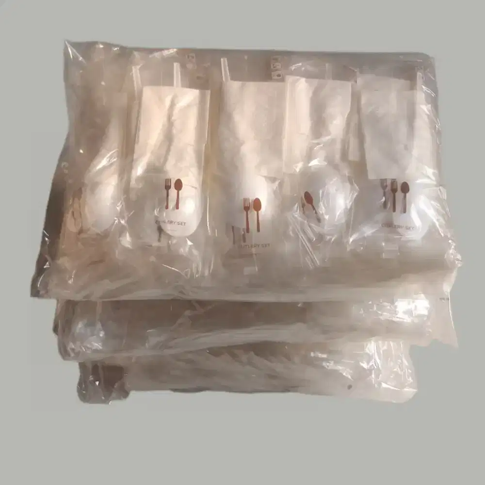 [DIJUAL BORONGAN] Set Sendok Plastik Tissue Tusuk Gigi - Jumlah 250pcs