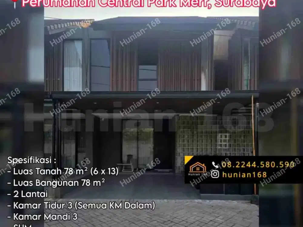Jual Rumah Perumahan Central Park Merr Tahap 1 2 3 4 Gunung Anyar Tambak Surabaya Timur Klampis Regency Juanda A Yani Regency