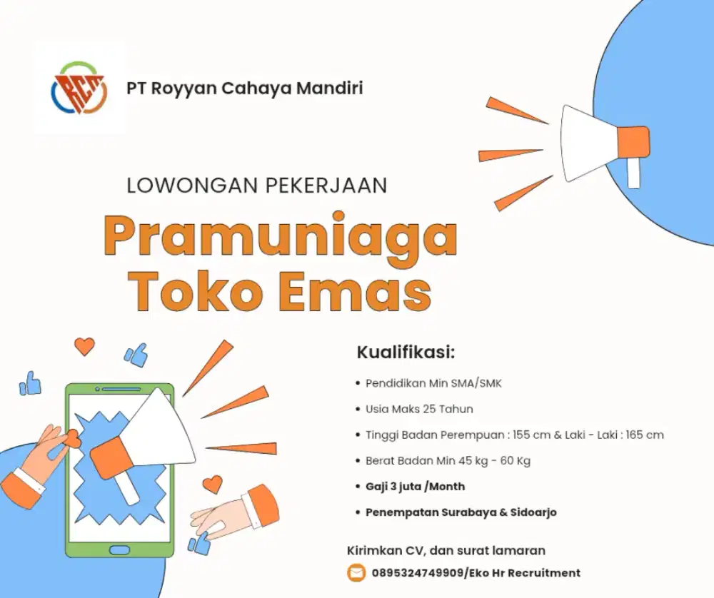 LOWONGAN TOKO EMAS WAHYU REDJO