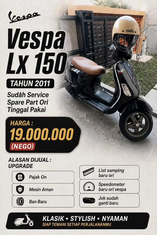 Vespa LX 150cc tahun 2011