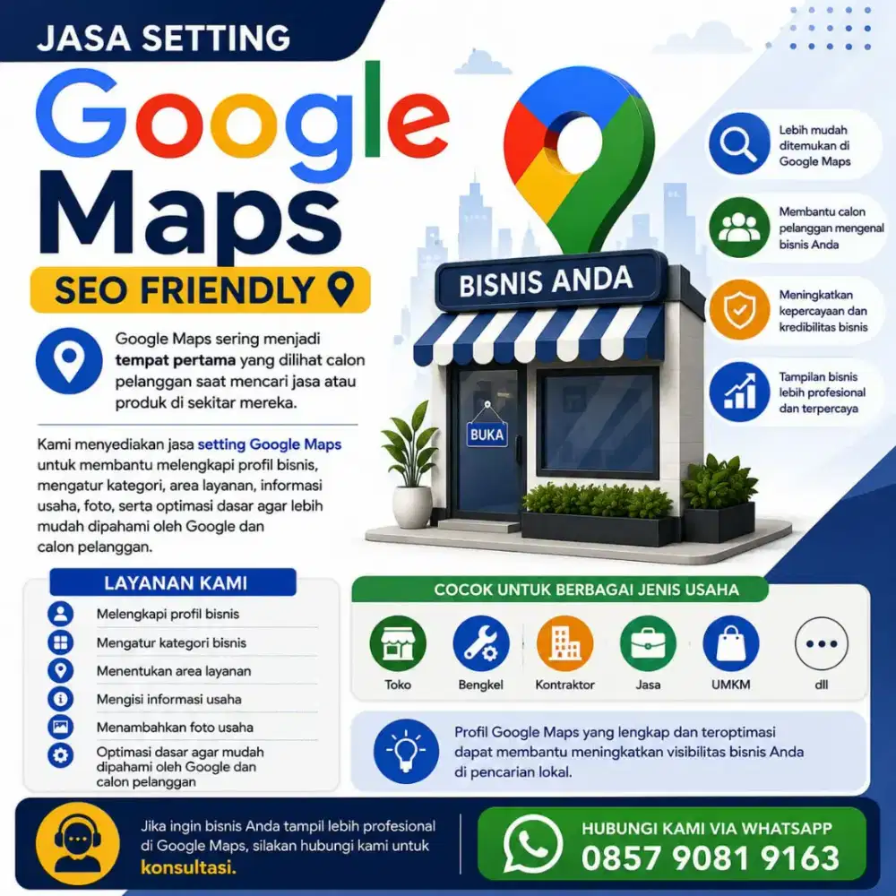 Jasa Setting Google Maps untuk Usaha & Bisnis