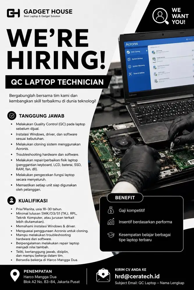 LOKER/ Lowongan Sales & QC