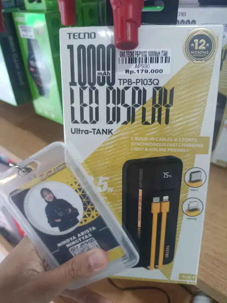 Powerbank tecno 10.000 MAH ATLANTIS DAHSYAT