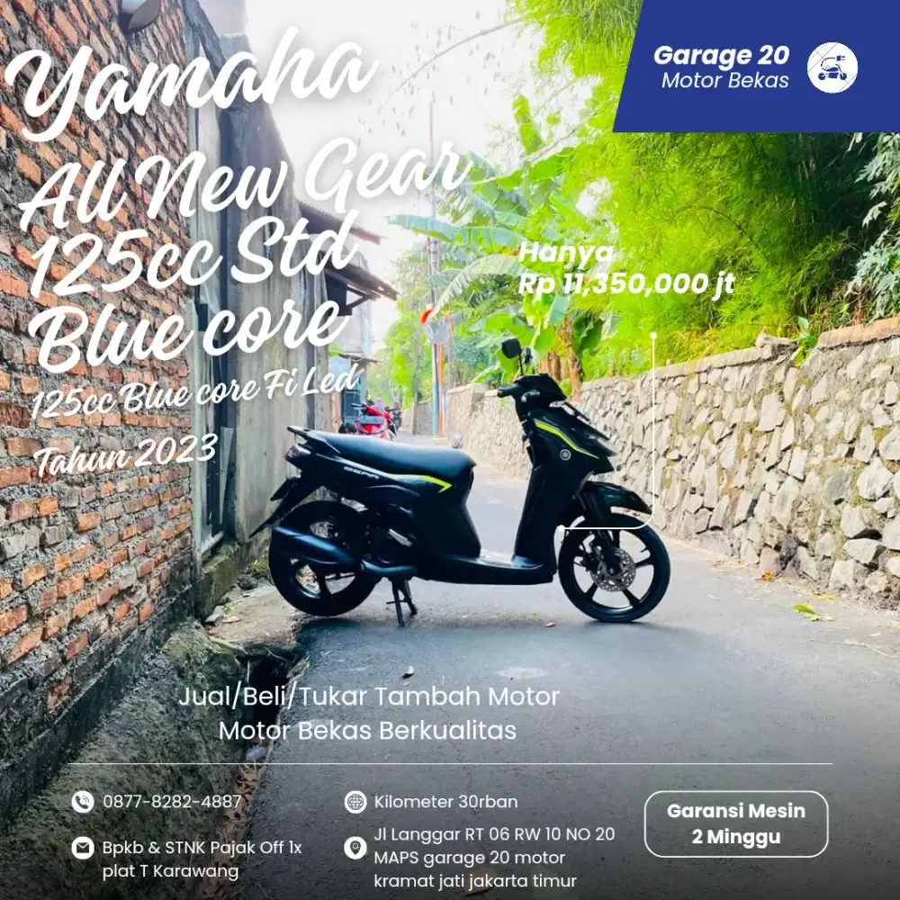 Yamaha Gear 125cc Blurcore Fi Led Tahun 2023 Pajak Off