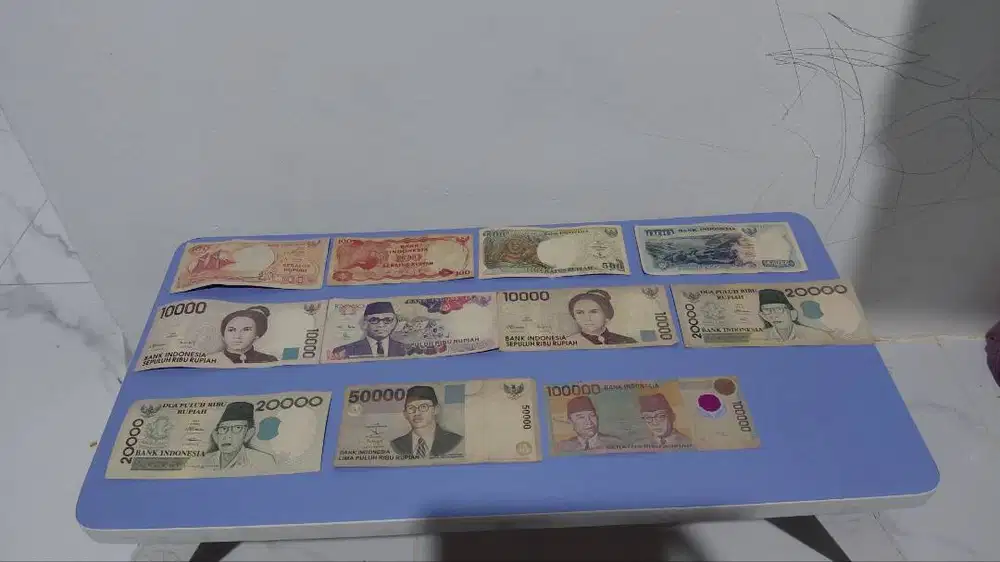 Satu Set Uang Kertas Rupiah Lama