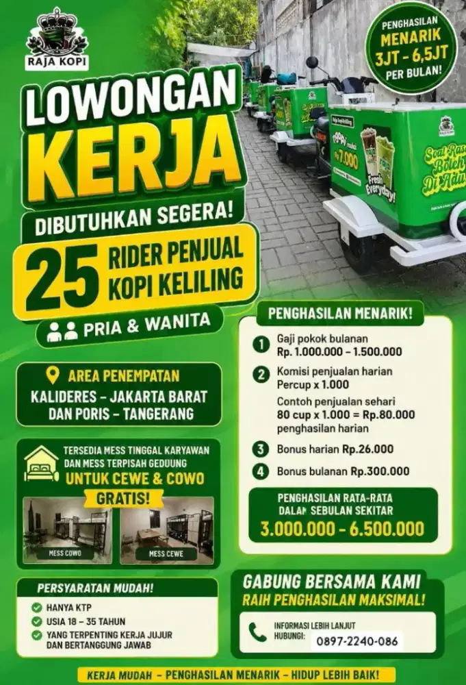 Lowongan kerja rider kopi