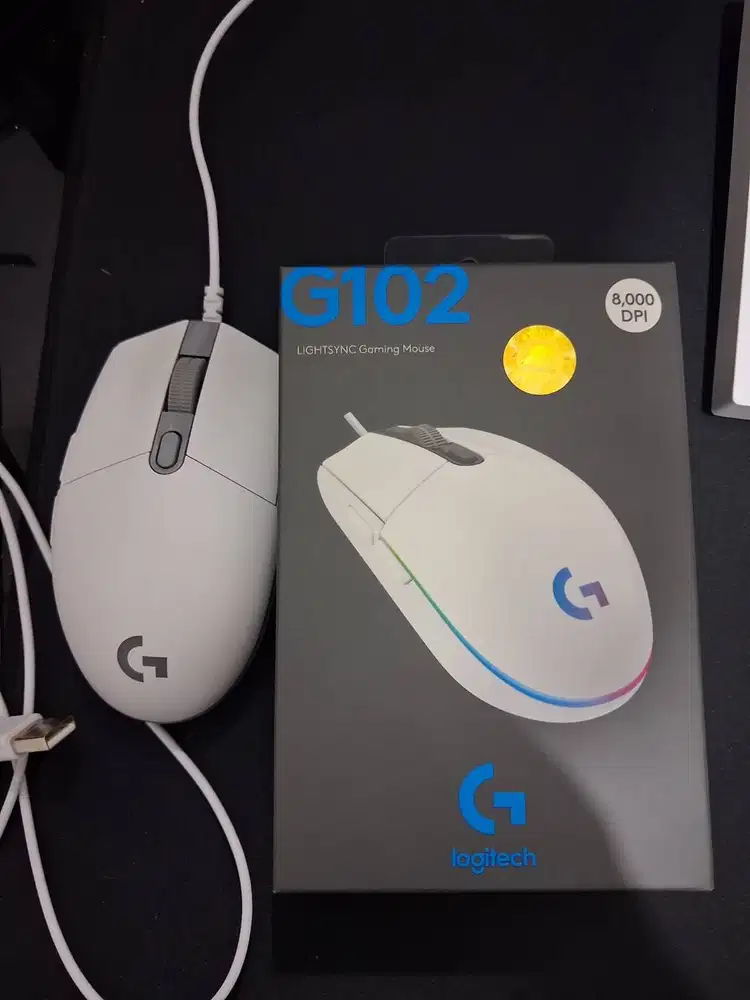 Mouse Gaming Logitech G102 White Wired Garansi Synnex Metrodata