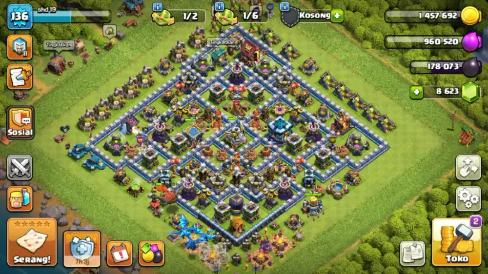 Akun coc baru up th 13
