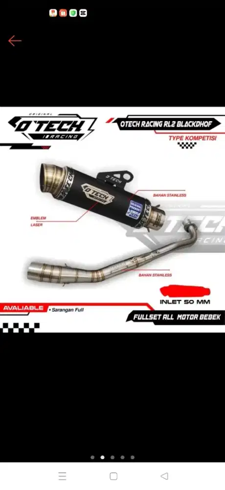 Knalpot O'tech supra fi
