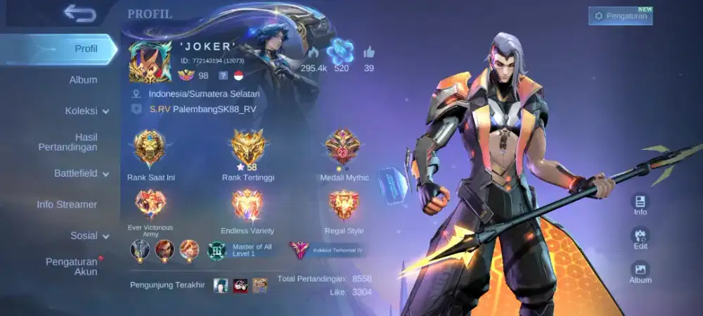 DI JUAL AKU MLBB EDISI JARANG MAEN SUDAH