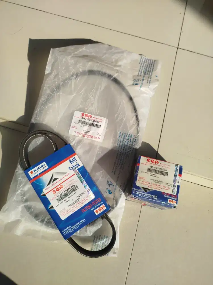 V belt+ belt water pump+ filter oil Suzuki Splash