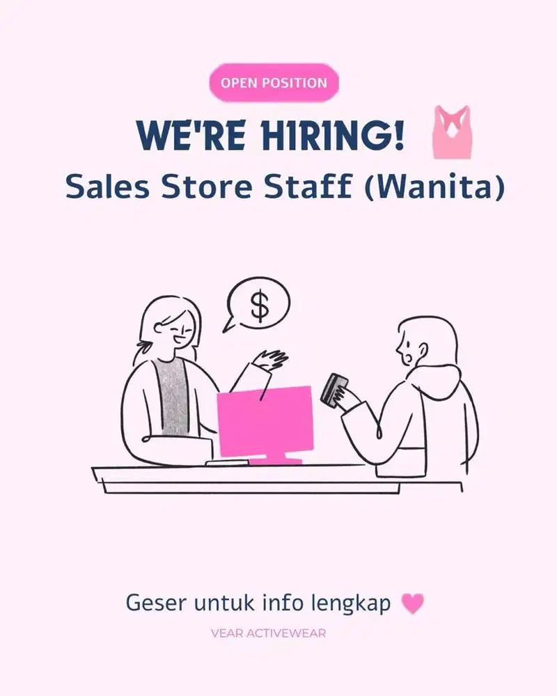 Sales Store Staff - Pakaian Jadi Wanita