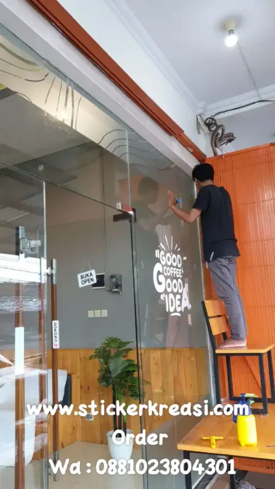 Sticker kaca sunblast cutting untuk kantor dan lain lain