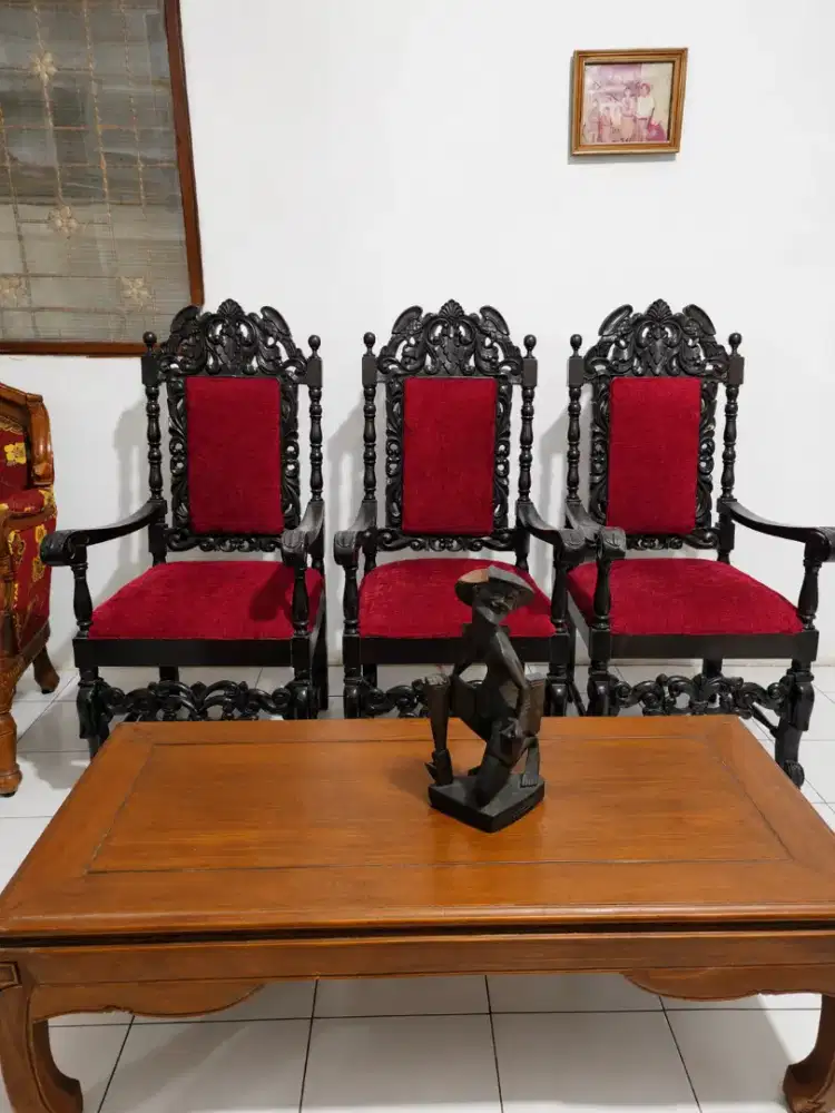 Dijual Kursi Meja Tamu Kayu Ukir Klasik