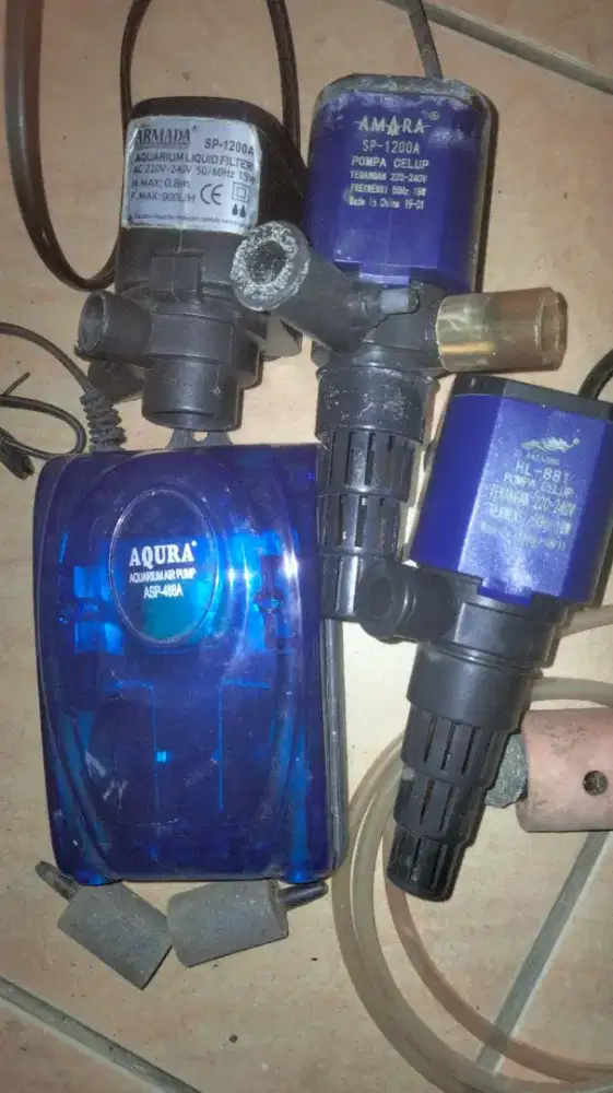 Jual borongan 2 pompa dan aerotor 2 outpot