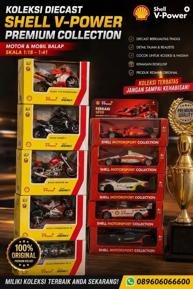diecast ducati X ferrari by shell