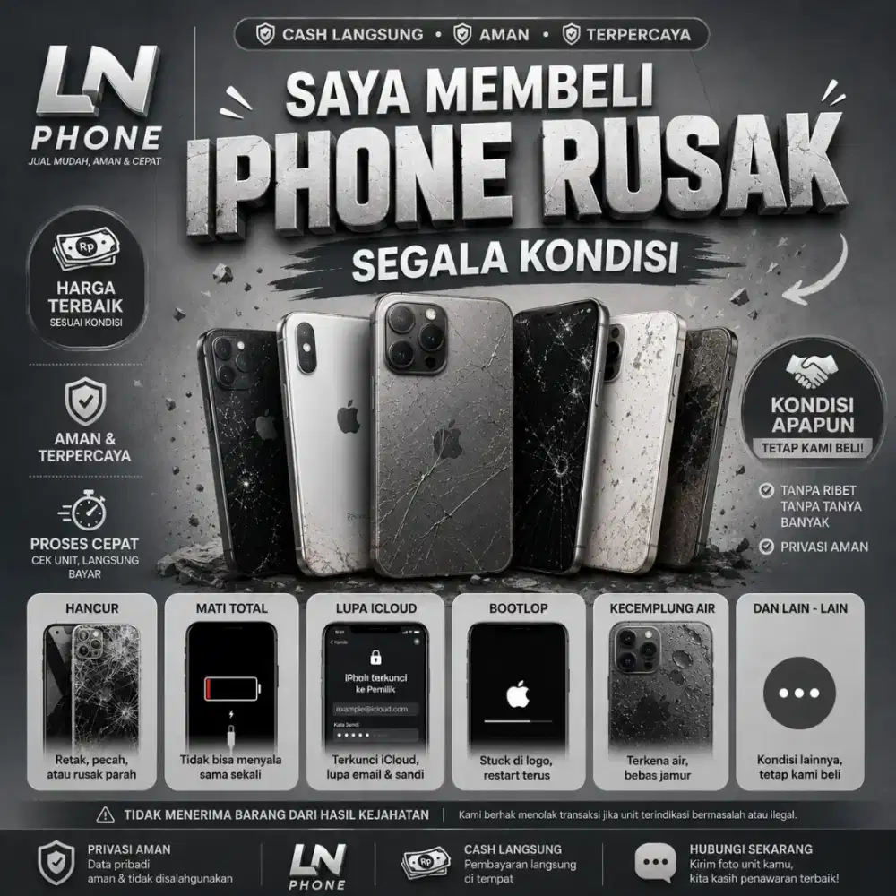 Membeli iPhone rusak segala kondisi