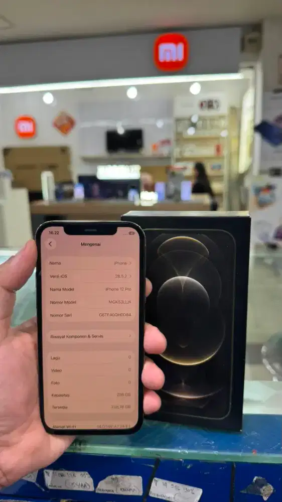 Jual iphone 12 pro 256 GB inter all operator BH 75% fullset