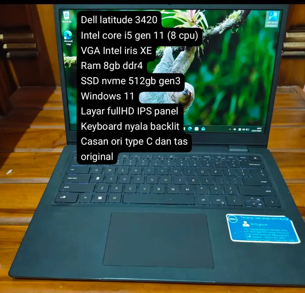 Laptop Dell Core i5 gen 11 ram 8gb/SSD nvme 512gb