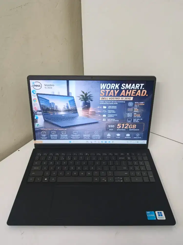 Dell Vostro 15 3510 Core i3 Gen 11 RAM 8GB SSD 512GB Laptop Bisnis