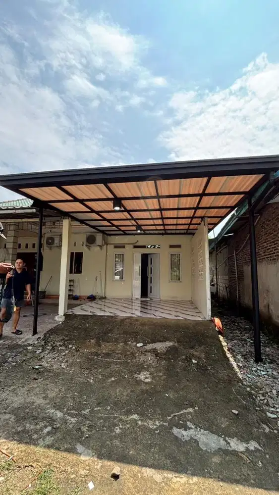 Pemasangan kanopi minimalis