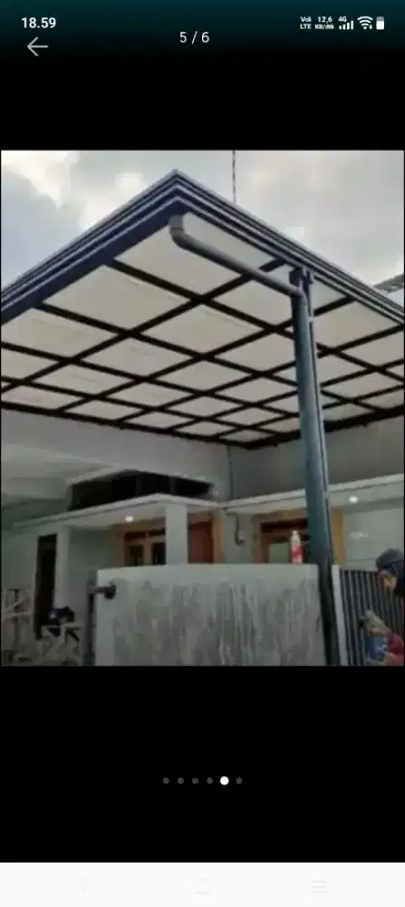 Atap bocor kanopi atap baja ringan terpasang