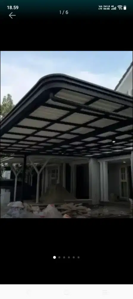 Atap bocor kanopi atap baja ringan terpasang