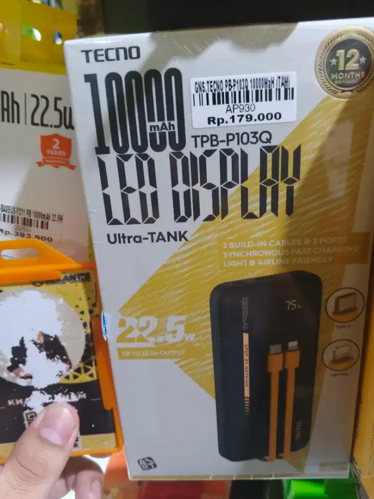 POWERBANK TECNO 10.000Mah 22,5Watt