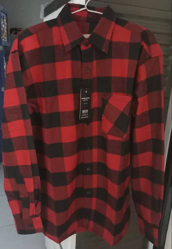 KEMEJA FLANEL LENGAN PANJANG - HOMMES APPAREL - XXL