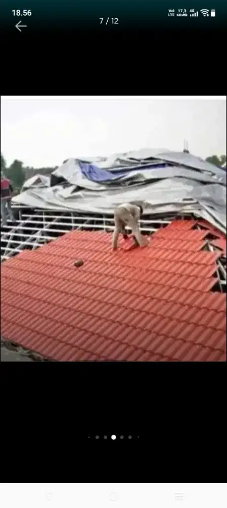 Atap bocor kanopi atap baja ringan terpasang