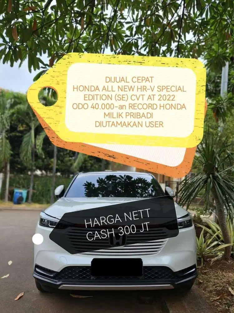 Dijual Cepat Murah Honda HR-V SE 2022 Putih Milik Pribadi