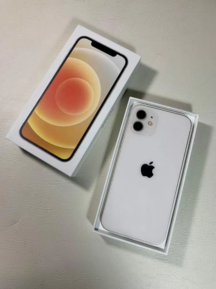 Iphone 12 128gb White IBOX BH 100 Mulus Normal Malang Batu