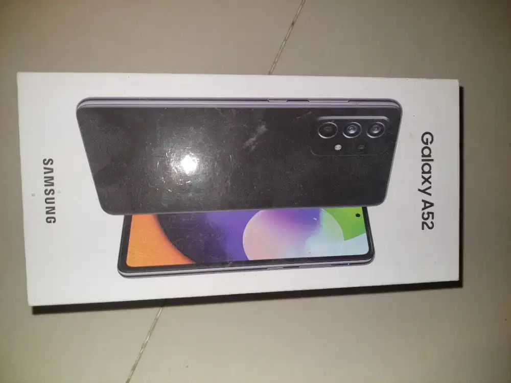 Jual cepat samsung a52 warna hitam pemakain dari baru buku garansiada