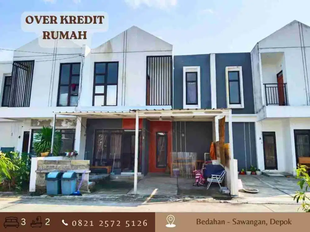 Rumah dijual OVER KREDIT 2LT dkt Tol 78JT Bedahan Sawangan Depok
