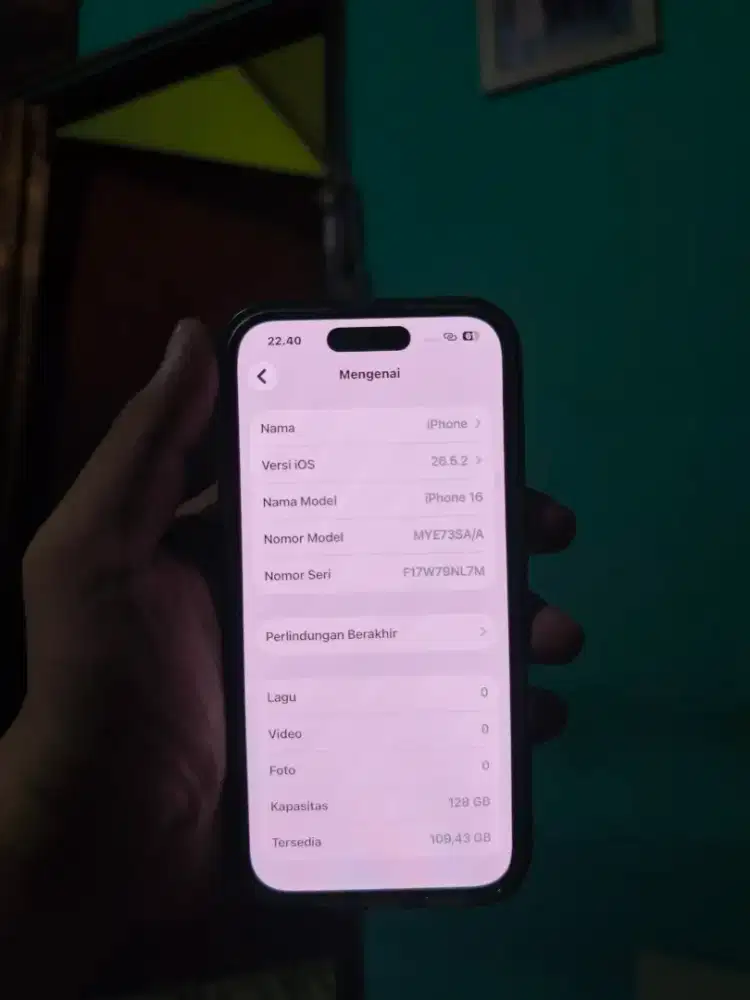 Iphone 16 128GB black Resmi