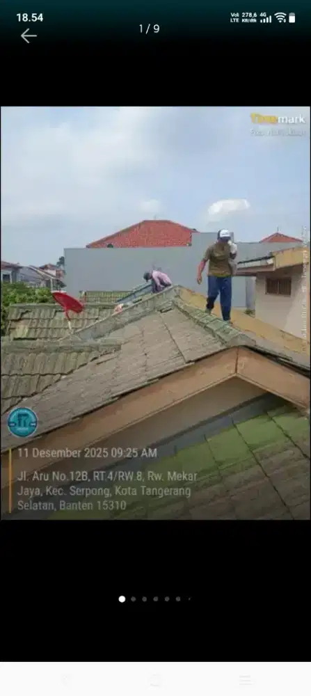 Atap bocor kanopi atap baja ringan terpasang