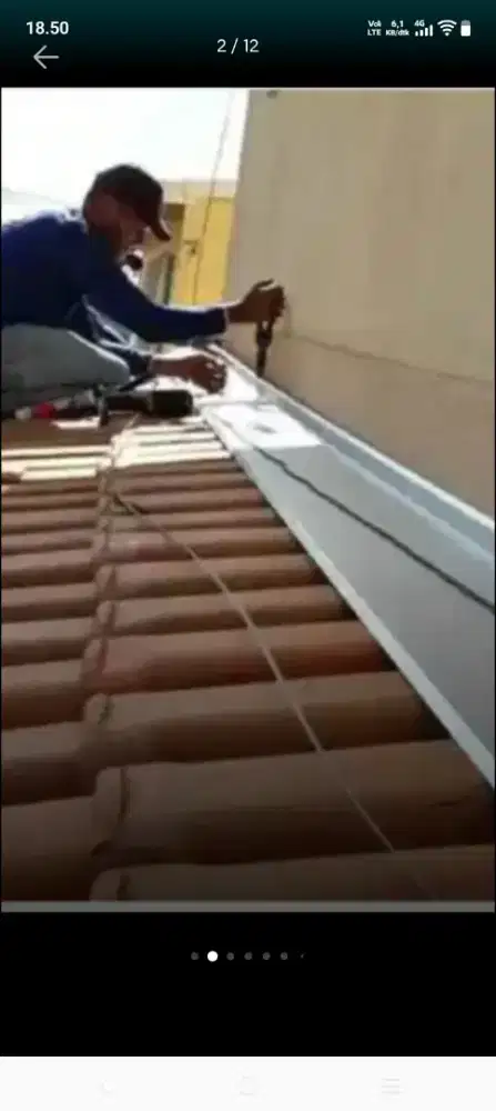Atap bocor kanopi atap baja ringan terpasang