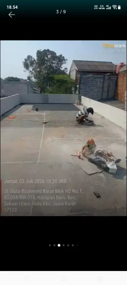 Atap bocor kanopi atap baja ringan terpasang