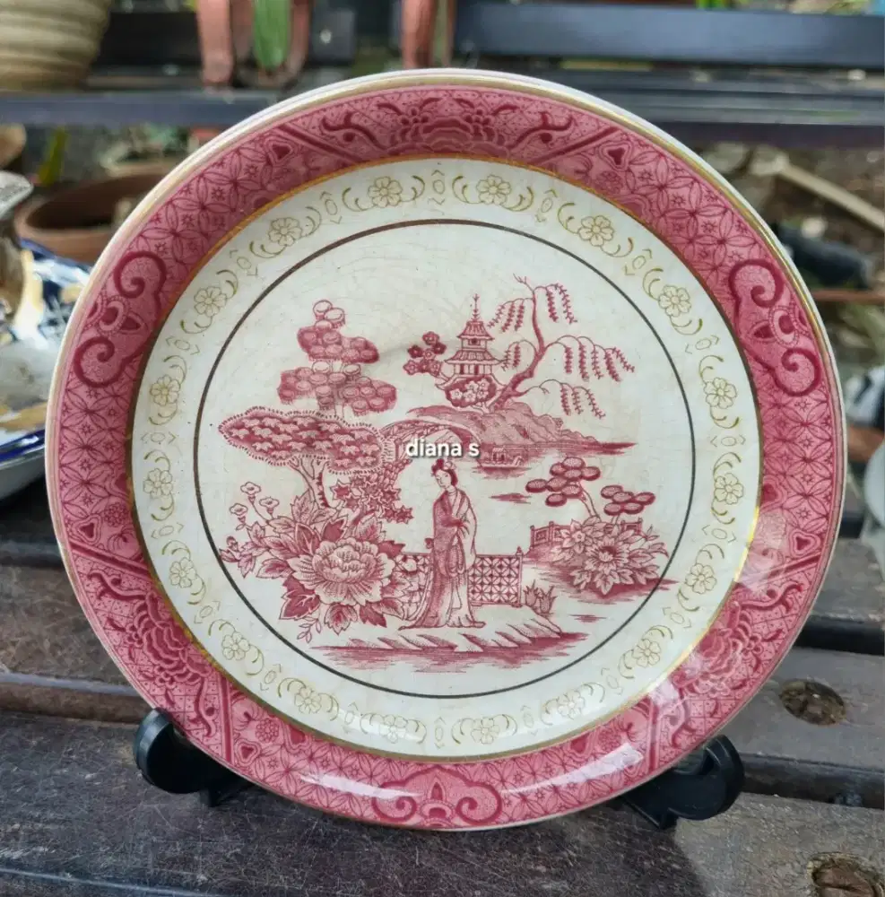 Pajangan piring keramik antik made in japan