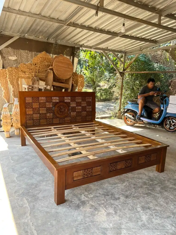 COD, dipan tempat tidur minimalis kayu jati