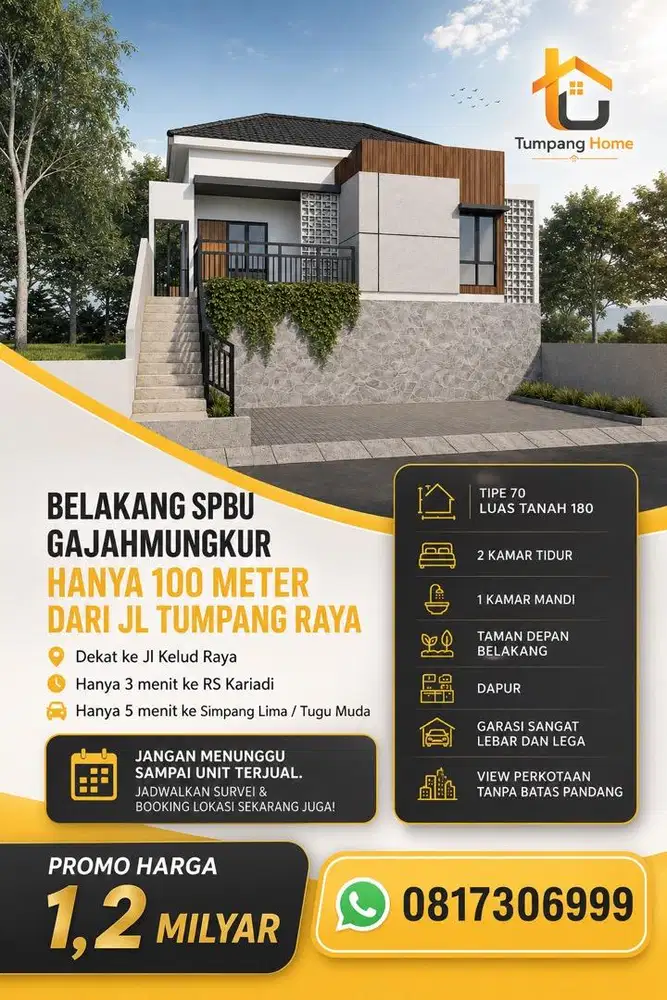 Rumah papandayan tumpang kelud sampangan gajahmungkur Strategis