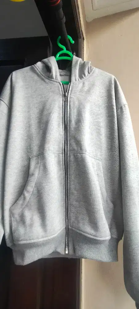 Jual jacket zipper crop boxy
