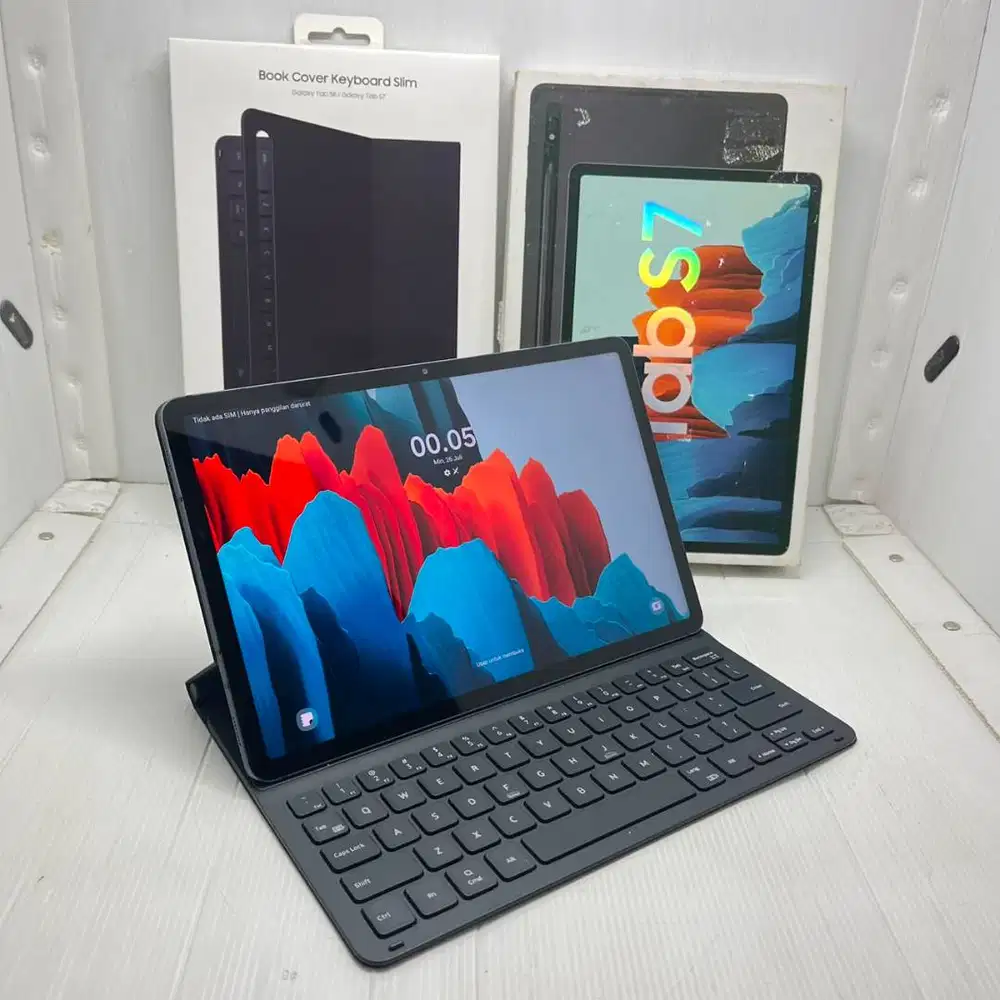 LIKE NEW NO MINUS SAMSUNG GALAXY TAB S7 5G 6/128 + KEYBOARD ORI BARU