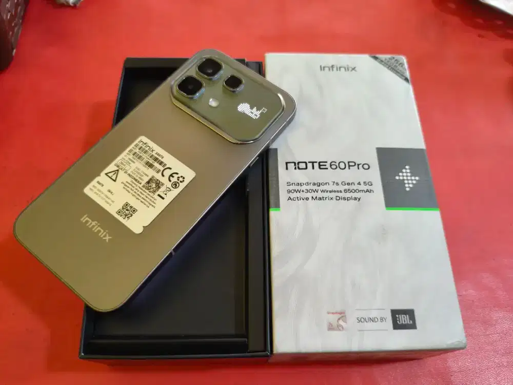 Infinix note 60 pro 5g Titanium Ram 8/256 lengkap mulus ori