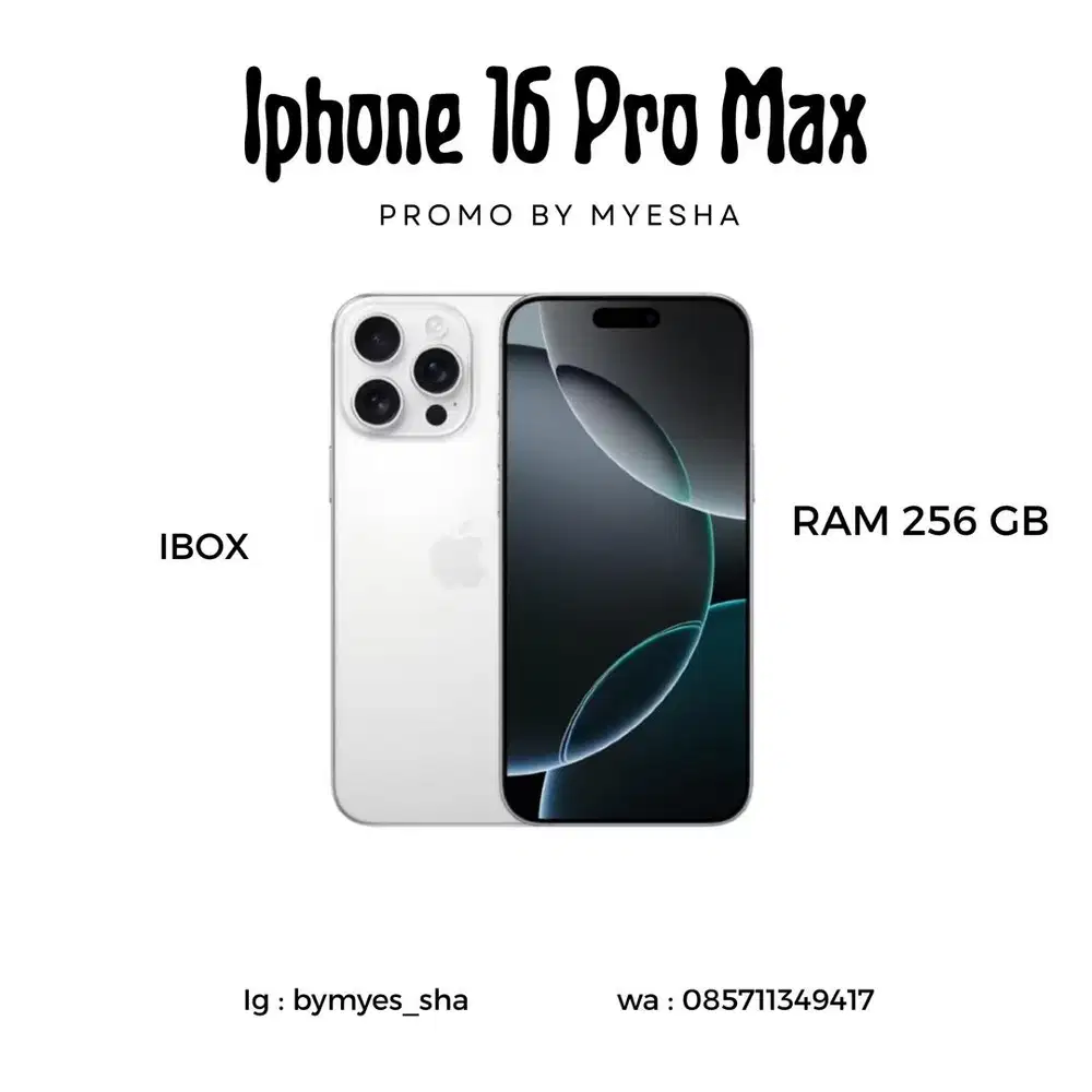 Iphone 16 pro max 256gb white ibox ( garansi )