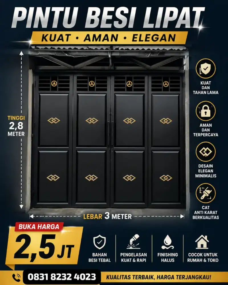 pintu besi lipat