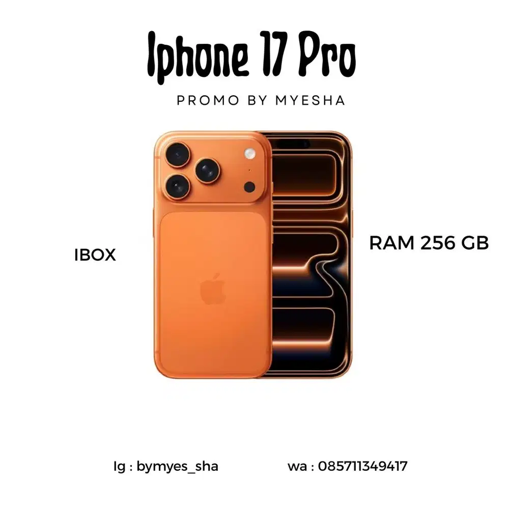 Iphone 17pro 256gb orange ibox ( garansi )